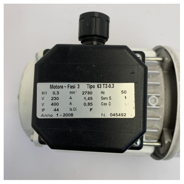 Motovario elektrisk motor for Flojet-pumpesystem - 63-T2-0.3 