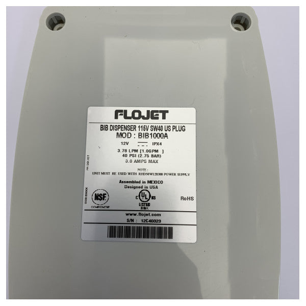 Flojet SW40 Bag-in-Box Beverage Dispenser Pump 115V - BIB1000A 