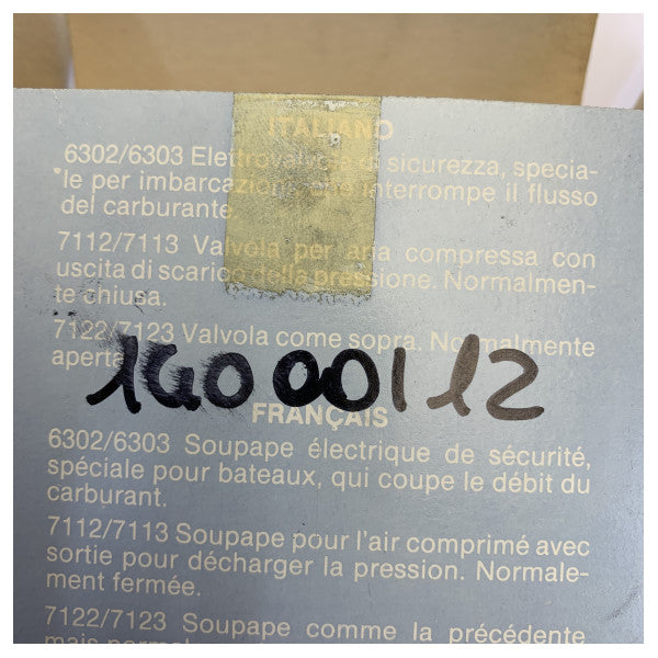 Marco 12V elektrisk magnetventil til brændstofsikkerhedsventil 1/4 tomme 10 mm 