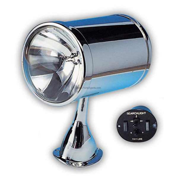Jabsco 8-Calowy -62042-4006 Morska Lampa Poszukiwawcza 24V Chromowane Mocowanie Stałe 