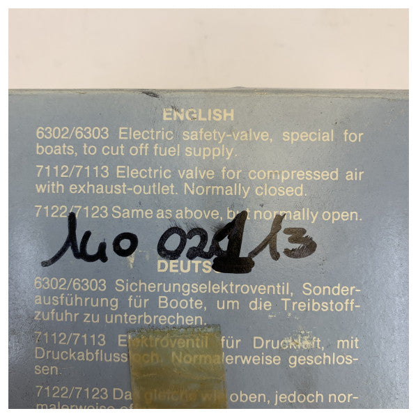 Marco Marine magnetventil 24V 3/8inch 12mm R.I.NA. sertifisert - 11111-X51-6333 