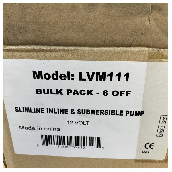 LVM Kongo 111 Undervanns Høytrykkpumpe 12V - LVM111 