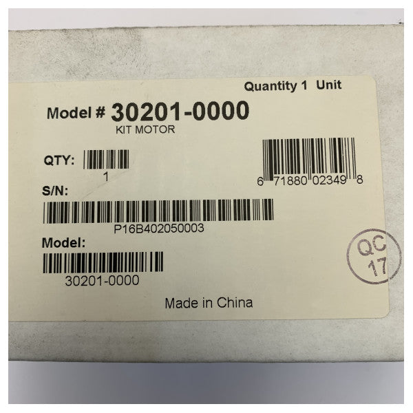 Jabsco 30201-0000 Marine Pump Motor Kit 12V til PAR 37215 