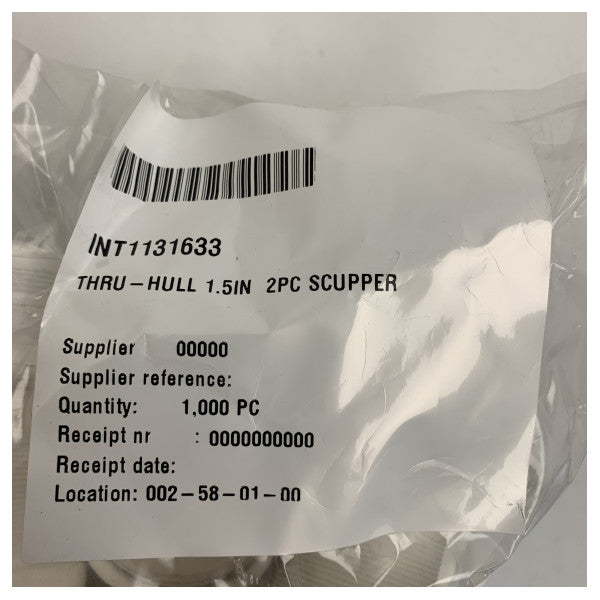 Dalot marin durable de 1,5 pouce en deux parties pour un drainage efficace du pont