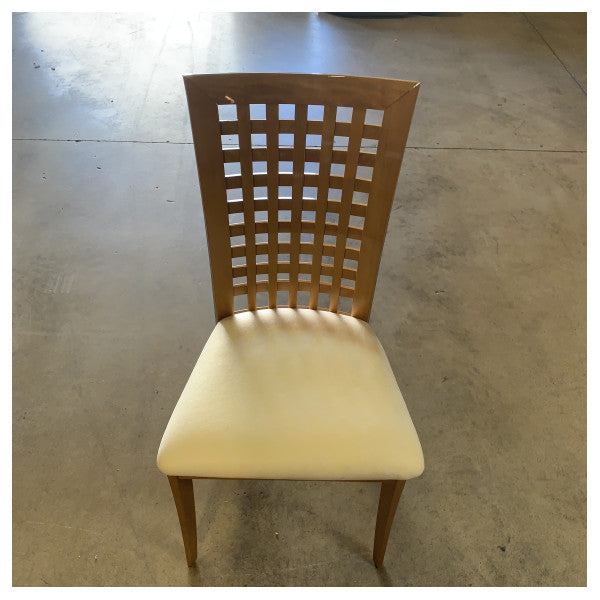 Костантни Пиетро 27595 Дизайнерски обяден стол от дърво с кожа 