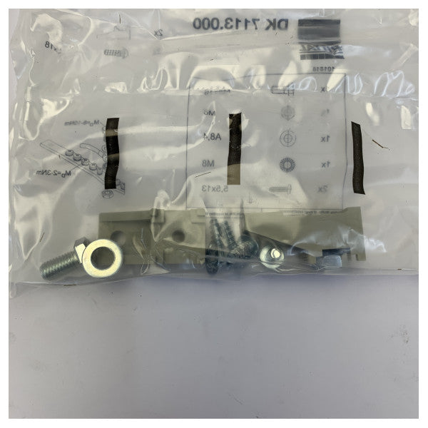 Rittal DK 7113.000 maadoituskisko 450 mm 200 A vaakasuora kuparikisko 