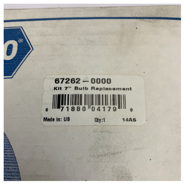 Lâmpada de substituição para holofote marítimo Jabsco 67262-0000 de 7 polegadas - 12V 