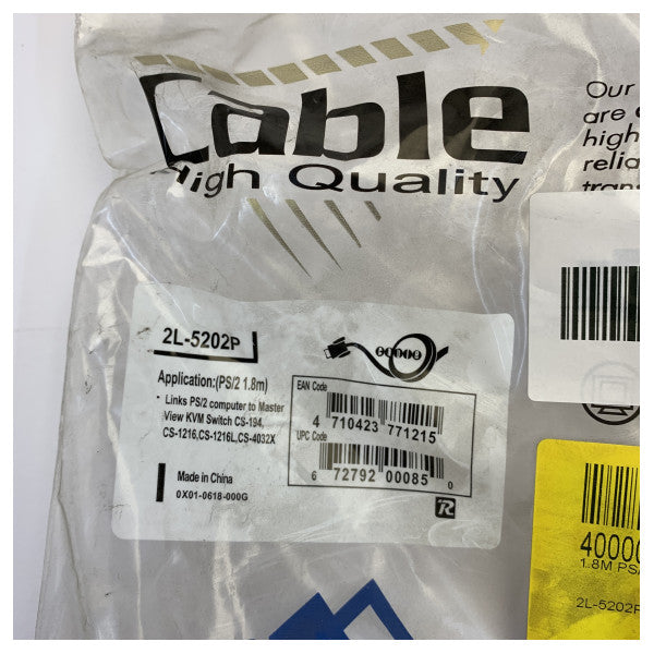 Kejbil KVM Aten 2L-5202P PS/2 ta’ 1.8m b’Konnettur SPHD 3 f’1 