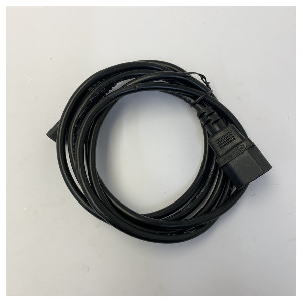 Przewód zasilający H05VV-F C14 do C15 - 3x0,75 mm² 250V/6A - przedłużacz 2 m 