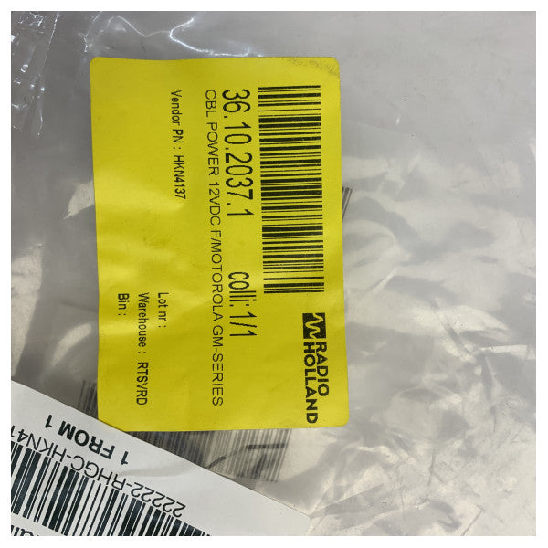 Motorola HKN4137B 12V DC-Stromkabel für GM340 GM360 DM3400 Mobilfunkgerät - 15A Sicherung 
