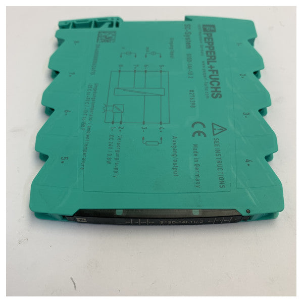 Pepperl+Fuchs S1SD-1AI-1U.2 signaalinmuokkain 24 VDC ±10 V DIN-kiskokiinnitys 