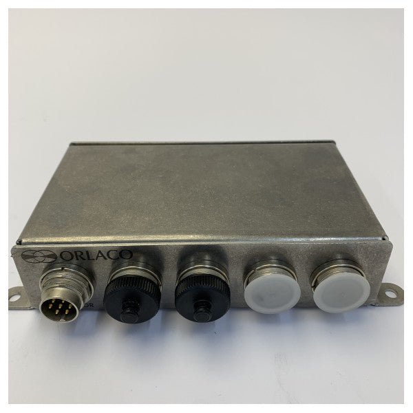 مبدّل الفيديو البحري Orlaco MultiView Dual Box رباعي مداخل الكاميرات من الفولاذ المقاوم للصدأ 