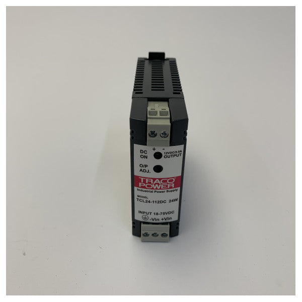 Telerex Traco Power TCL 024-112 Conversor DC/DC 24VDC para 12VDC 24W para montagem em calha DIN 