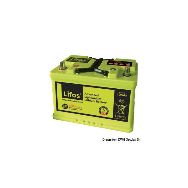 12.8V 105Ah LiFePO4 Marine Lithium Battery - kevyt, kestävä ja huoltovapaa virtalähde.