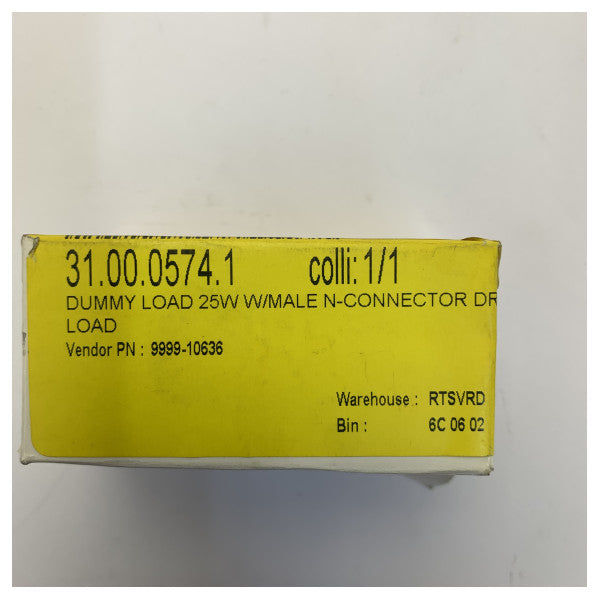 Bird 25W Dry Dummy Load RF Termination - N-Type Male - 31.00.0574.1 