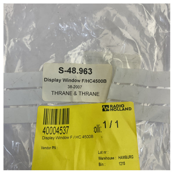 SAILOR HC4500B Zamjenski dio prozora zaslona S-48-963 