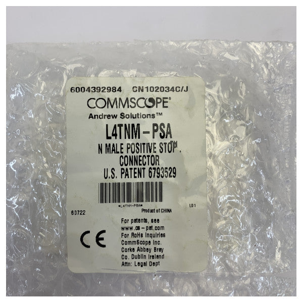 HUBER+SUHNER L4TNM-PSA-N(M) Conector coaxial RF tipo N macho 