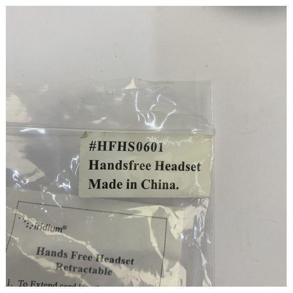 Iridium HFHS0601 Handsfree Headset for Satellite Phones 