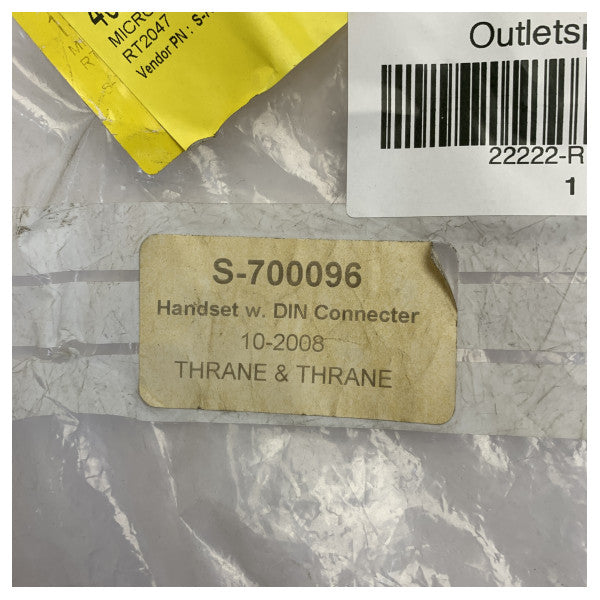 Thrane and Thrane S-700096 Microtelephone with DIN Connector for RT2047 VHF 
