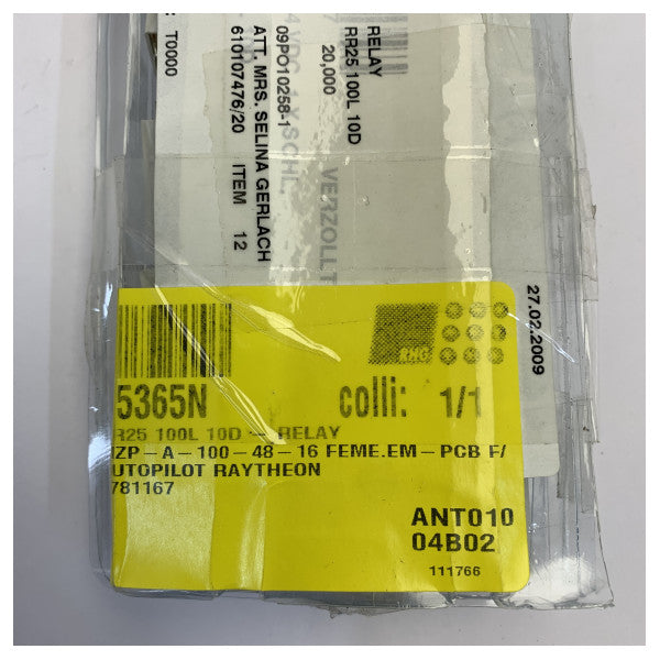 Relais électrique ZETTLER RR25-100L-10D pour usage maritime et industriel 