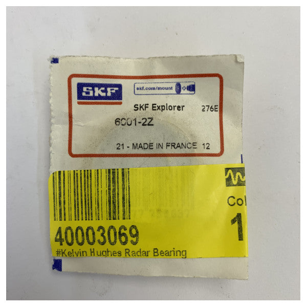 Cuscinetto a sfere a gola profonda SKF 6001-2Z per sistemi radar marini Kelvin Hughes 
