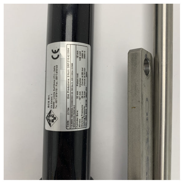 BCS OB-108 - 19304 cylindre de direction hydraulique pour moteurs hors-bord - 197 mm - 3500N 