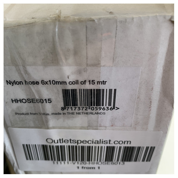 ベトゥスナイロンマリンホース6 - 10mm L10 Mは油圧舷外シリンダー接続用です 