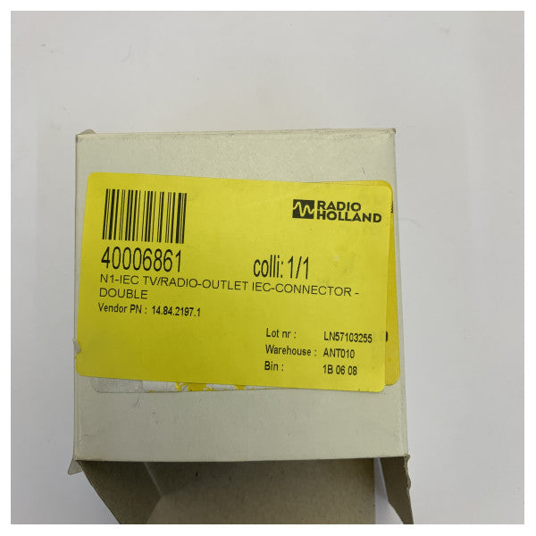 Naval N1-IEC Marine TV-Radio Outlet Faceplate - Abjad mitfi 