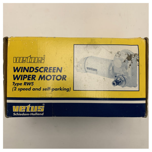 Moteur d'essuie-glace Vetus RW08A 12V avec arbre droit de 25 mm 