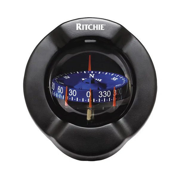 Ritchie Venture ST-2 Bulkhead Mount Compass Black 12V