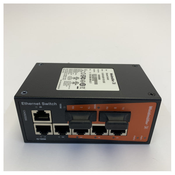 Weidmüller IE-SW-BL08T-6TX-2SC Switch di rete unmanaged | 6 porte 2x SC | guida DIN 