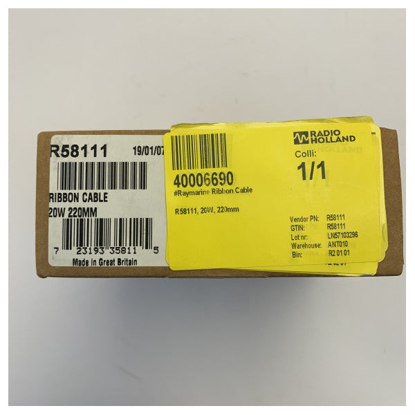 Raymarine R58111 Flachbandkabel - 20W 220 mm internes Ersatzteil für Marineelektronik 