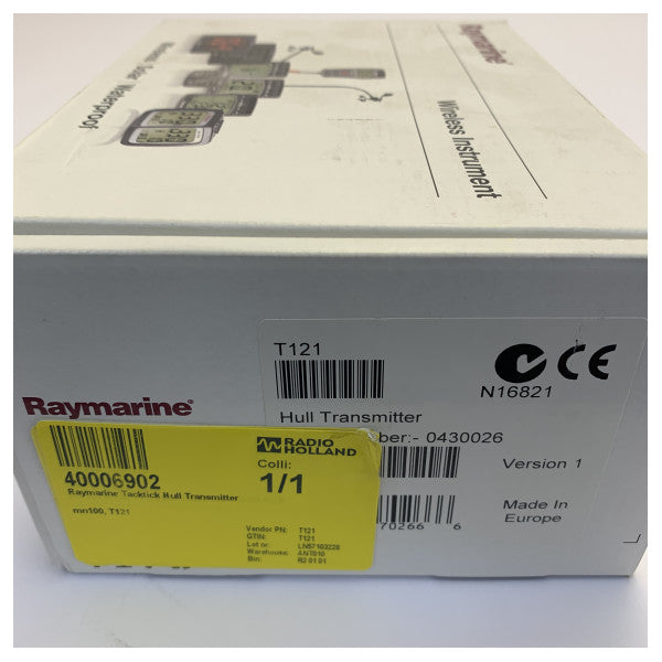 Raymarine T121 Tacktick Micronet πομπός γάστρας mn100 