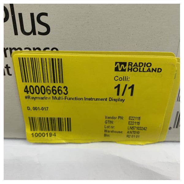 Raymarine ST70+ multifunksjonsinstrumentdisplay E22115 