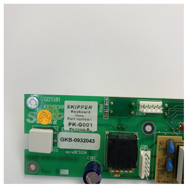 Skipper GDS101 Ηλεκτρονική Πλακέτα Πληκτρολογίου Echo Sounder PK-G001 Mono Ver B Ναυτικά Ηλεκτρονικά 
