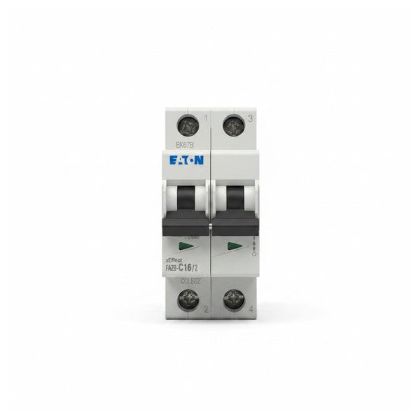 Eaton xEffect قاطع دائرة MCB ثنائي القطب 2P 16A منحنى C 6kA 230-400VAC 