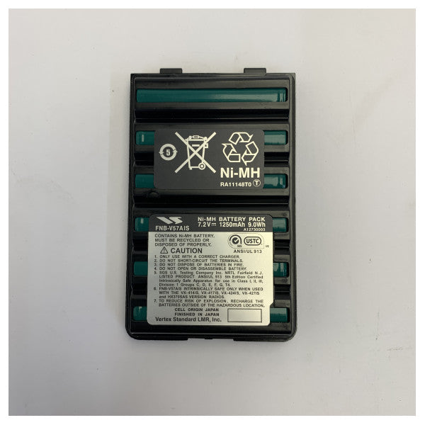 Batería Vertex FNB-V57IS NiCD para radio marina HX370SAS 7,2 V 1100 mAh 
