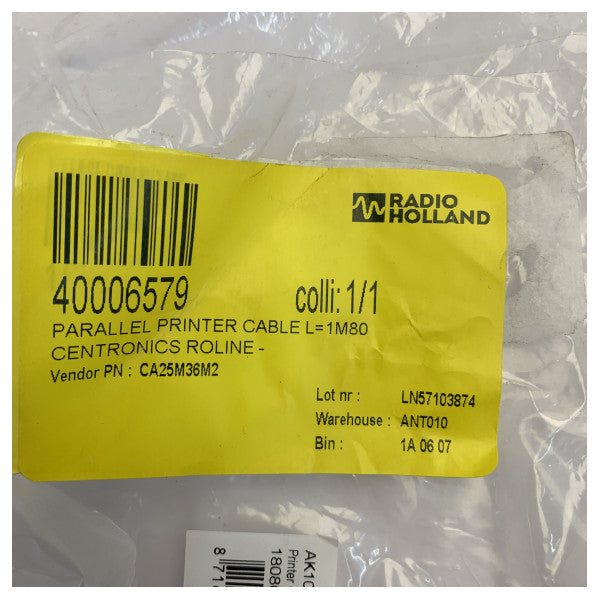 AC AK1062 parallell skriverkabel D-Sub 25-pinners DB25 hann til hann legacy datakabel 
