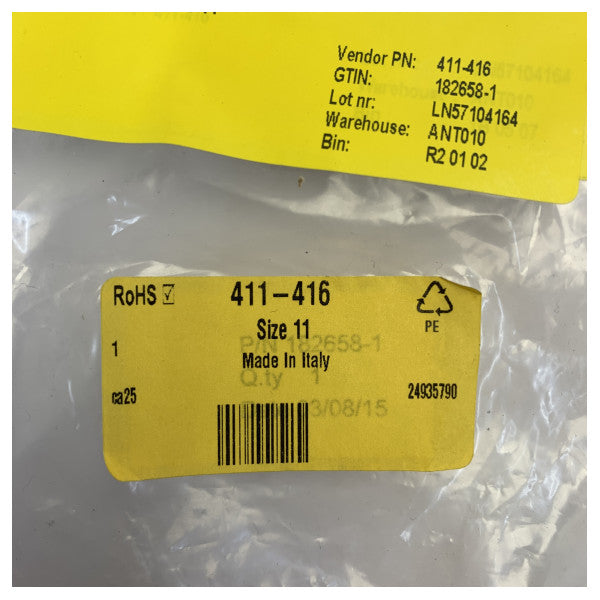 TE Connectivity CPC Cable Clamp 182658-1 Shell Size 11 
