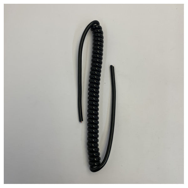 RS PRO 749-2493 spoleformet 4-leder elektrisk kabel 0,25 mm² sort PVC-strømkabel 