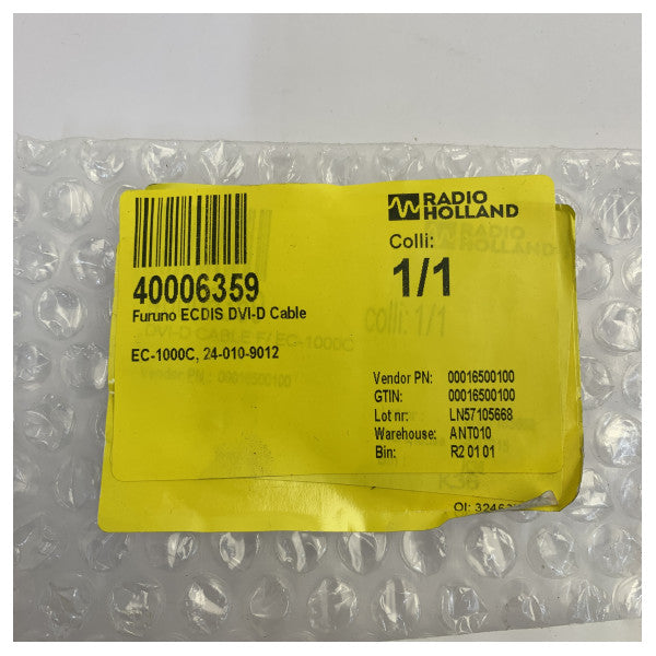 Furuno EC-1000C ECDIS DVI-D intern tilslutningskabel 24-010-9012 