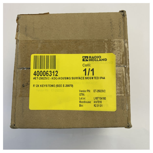 ET-25023V2 Surface Mount IP44 Electrical Enclosure for 2x Keystone Jacks