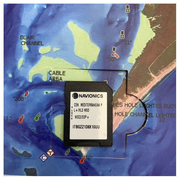 Navionics Platinum Marine Chart SD/33P with Navigation Map Mediterranean MicroSD 