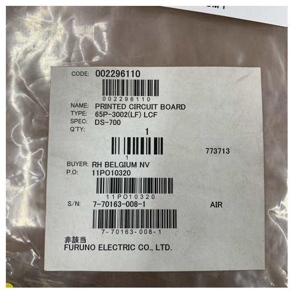 Furuno DS-70 DS-700 Log di velocità Doppler LCF scheda 65P3002(LF) PCB marino 