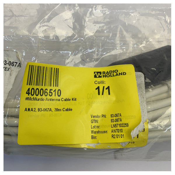 Kit de câble d'antenne McMurdo ANA2 20 m 93-067A 