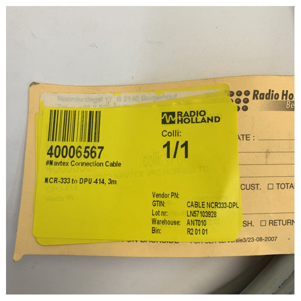 Navtex-forbindelseskabel til NCR-333 til DPU-414-printer 3 m 