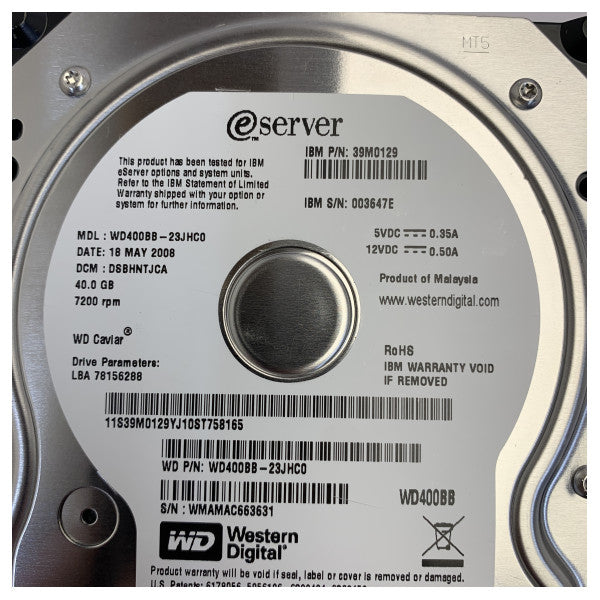 Rutter VDR-100 intern HDD 40 GB RUT-00692 rejse-dataoptager harddisk 