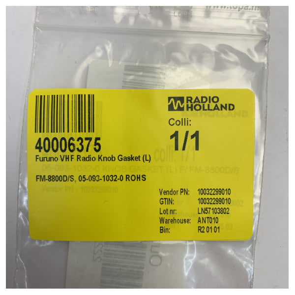 Furuno VHF Radio Knob Gasket (L) for FM-8800D/S - 05-093-1032-0
