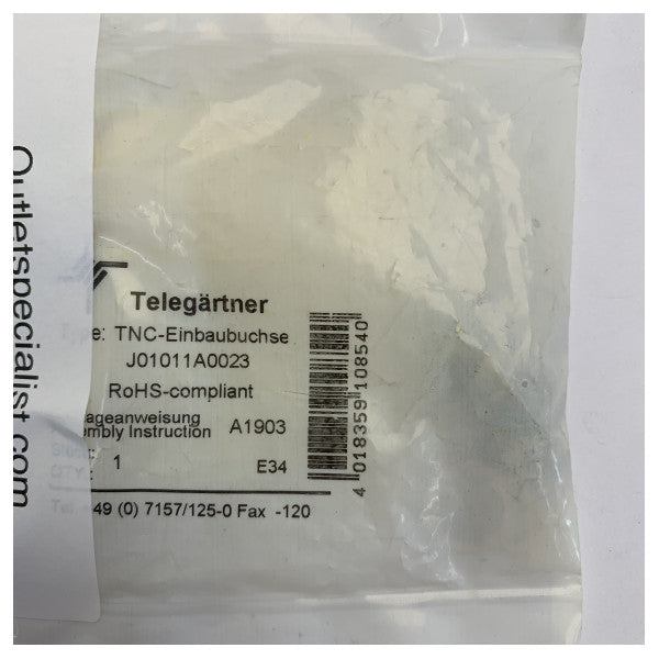 Telegartner J01011A0023 Conector RF TNC macho 