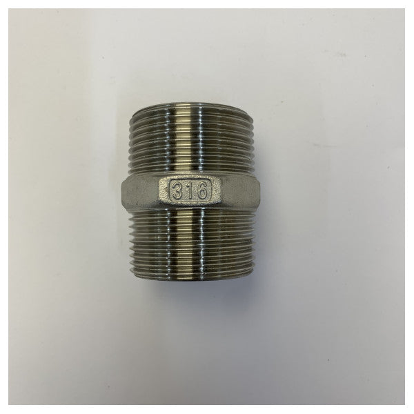 Osculati 1 1/4 inch AISI 316 rustfri stål rørnippel 17.125.05 